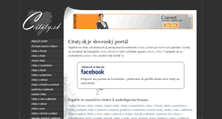 Desktop Screenshot of citaty.sk